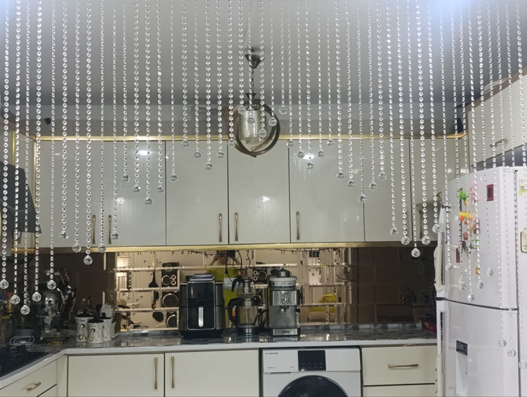 پرده کریستالی مدل پله پله